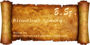 Birnstingl Szandra névjegykártya